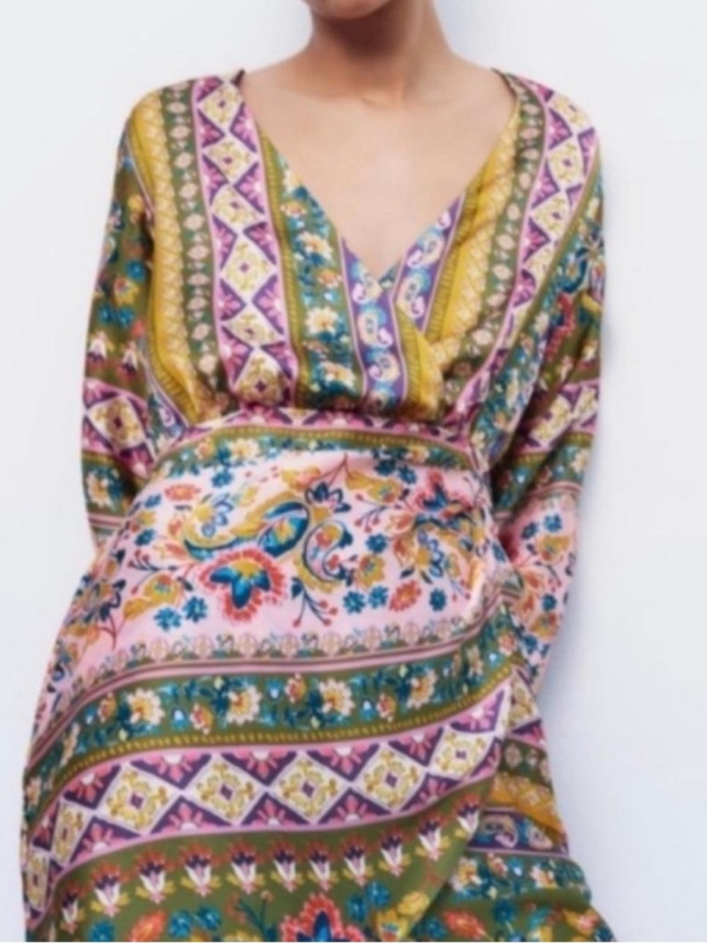 Zara Satin Mini wrap Dress. New With Tags. - Picture 3 of 5